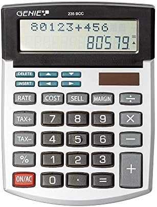Genie 235 BCC 12 Digit Business Calculator - Processamento) - Prata clara/cinza