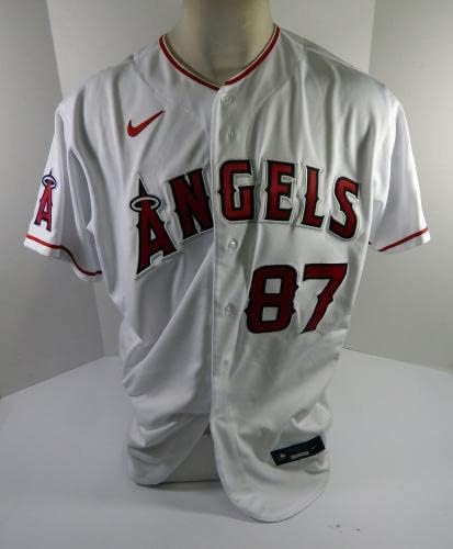 2022 Los Angeles Angels Paul Sorrento 87 Jogo emitido POS usou White Jersey 48 7 - Jogo usou camisas MLB