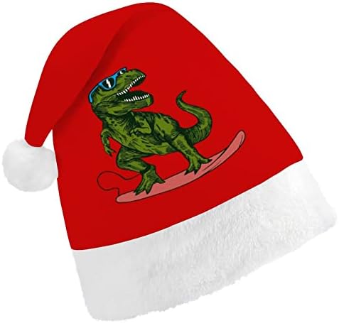 Surfing Dinosaur Christmas Hat Christmas Hats Papai Noel Chapé