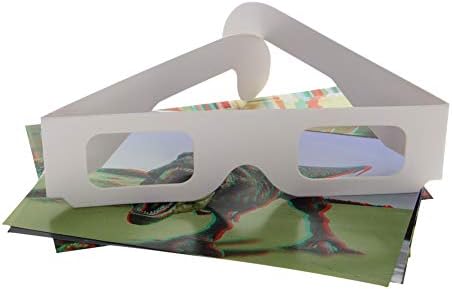 OTHMRO 3PCS DURÍVEL 3D Estilo de estilo 3d Visualizando óculos de filme 3D Vicos de jogo de jogo vermelho-azul 3D Lente de resina branca de copos de barro para filmes de cinema de TV 3D DVD Visualizando filmes caseiros
