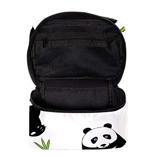 Bolsa cosmética de Indomer panda e maquiagem de viagem de bambu