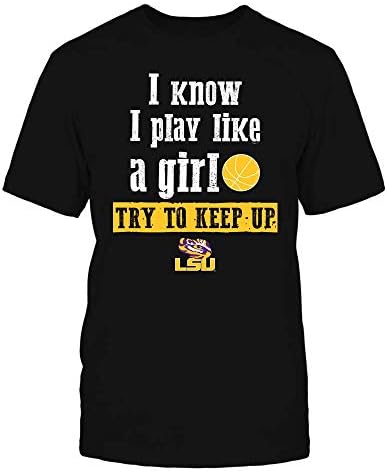 T -shirt FanPrint LSU Tigers - Jogue como uma garota - Basketball - Team