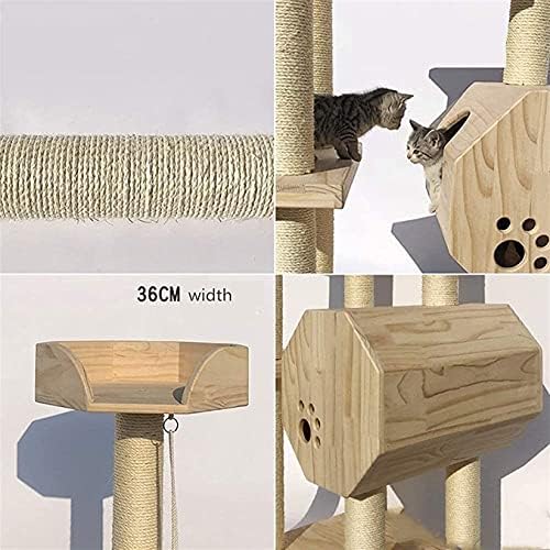 Haieshop Cat Tree Risping Post Cat Tower Cat's Nest Cat Tree Integrada em Four Seasons Cat Scratching