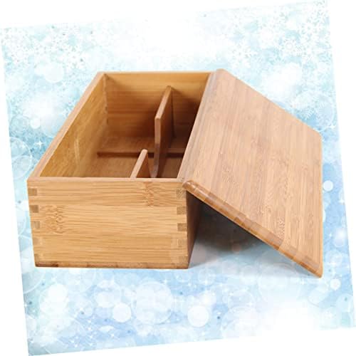 Luxshiny Box Para Guardar Ferramenta de Cozinha Organizador do utensílio de utensílio de madeira