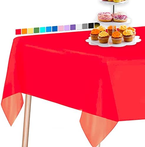 Talha de mesa vermelha do Partywoo, toalha de mesa de festa de retângulo de 54 x 108 polegadas, toalha