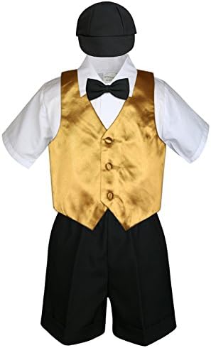 LeadRertux bebê criança criança menino de festa formal de festa preta short camisa hat sm-4t