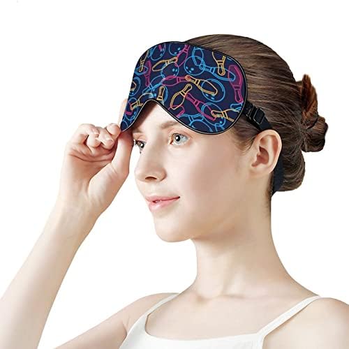 Bola de boliche máscara macia máscara de sombra eficaz Sleep Comfort Comfort com uma cinta ajustável