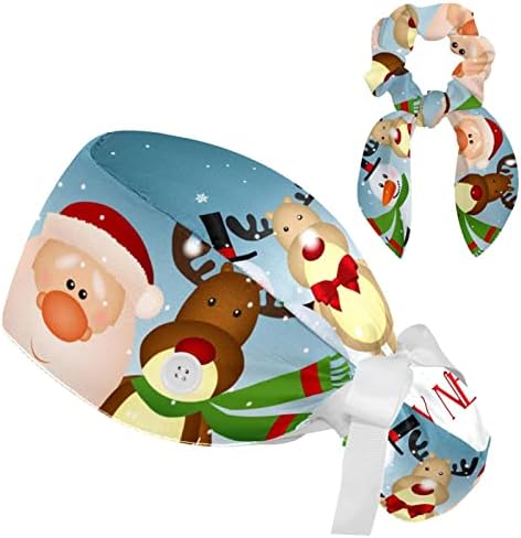 Capinho de esfoliação do boneco de animais e Santa, chapéu de amarração ajustável, capa de cabeça de trabalho