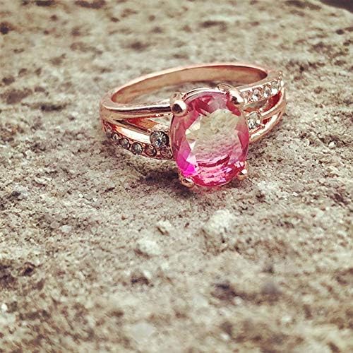 Mulheres prometem anéis de pedras naturais anel de casamento de noiva Personalidade Cubic Zirconia