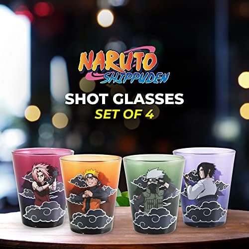 Official Naruto Shippuden colecionável Mini bebendo tequila tequila Shot Glasses Gift Greet of 4,