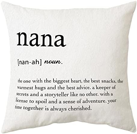 Sidhua Nana Decorações com temas de travesseiros para casa, Farmhouse Nana substantivo capa de travesseiro de