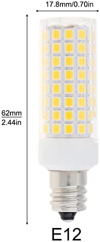 Rtnlit e12 lâmpada LED diminuído, 10w 1000lm quente branco 3000k e12 lâmpadas de candelabra para iluminação