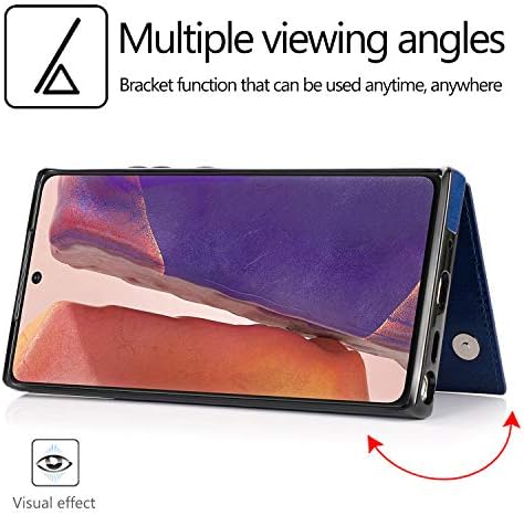 ASUWISH compatível com a Samsung Galaxy Note 20 Glaxay Note20 5G Caixa da carteira temperada Tempo de vidro