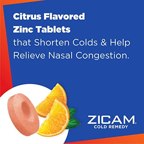 Zicam Remedy Cold Zinc Rapidmelts, Sabor Citrus, 25 contagem