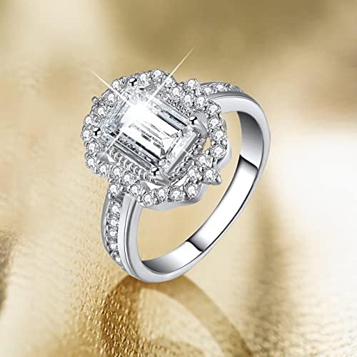 Dainty Diamond Ring Moda Feminina Zircônia Bling Diamond Noivado Ring de casamento Presentes masculinos