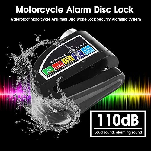 Alarme Disc Breke Bloqueio motocicleta Anti-roubo Lock Security System Alarming System 110db Bloqueio de