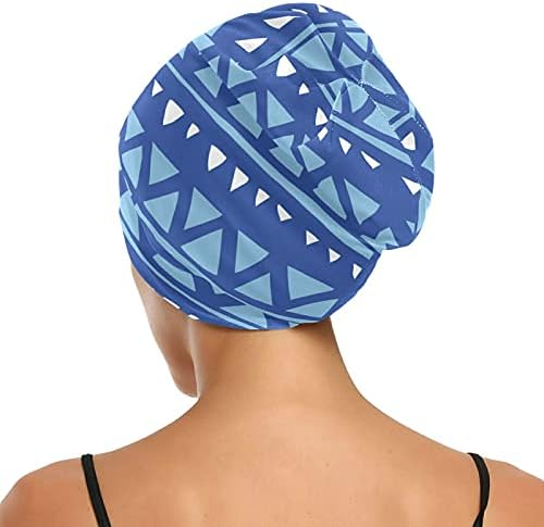 Skull Cap boné Sleep Work Hat para gorro para mulheres azul listrado boêmio Vintage Bap boné de trabalho