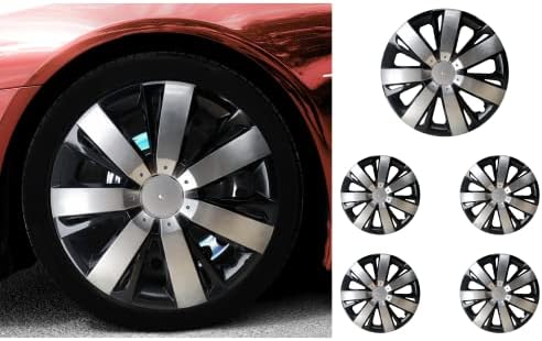 Snap 15 de polegada no Hubcaps Compatível com Dodge - Conjunto de 4 tampas de aro para rodas de 15 polegadas - preto