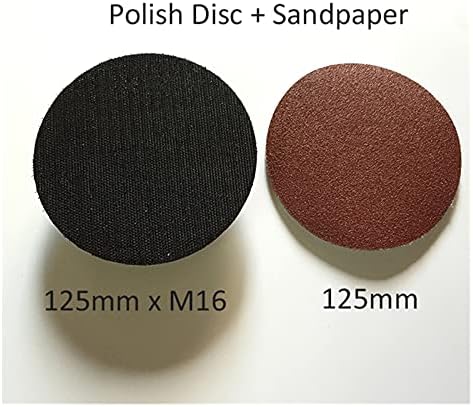 Lia de polimento e lixamento M16 Disco de polimento de 125 mm + 10 lenha pegajosa disco de disco de 125mm