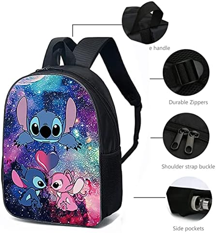 Mochila Liuzhuqin 3pcs Backpack, bolsas para meninas com lanchonetes conjunto de lápis, mochilas ajustáveis