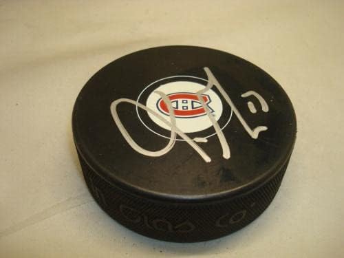 Torrey Mitchell assinou o Montreal Canadiens Hockey Puck autografado 1a - Pucks autografados da NHL