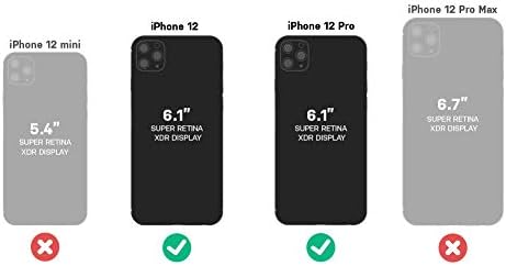 OtterBox iPhone 12 e iPhone 12 Pro Prefix Series Case-Clear, Ultra-Fiin, Frenda de bolso, Bordas elevadas Proteger