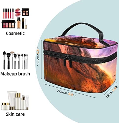 Sacos de cosméticos para mulheres, bolsas de bolsas de maquiagem de maquiagem de maquiagem Bag das garotas, o cenário