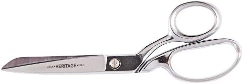 Klein Tools 208K Scissors, Benyt Trimmer com borda de faca para fácil corte de mesa de tecido, 8 polegadas