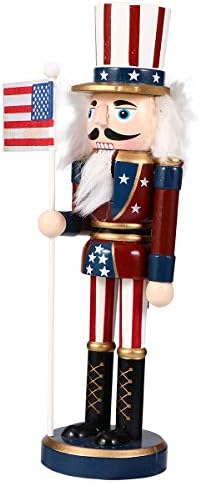 Valiclud Nutcracker figuras patrióticas quebras de nozes -nozes de madeira do quebra -nozes da estatueta