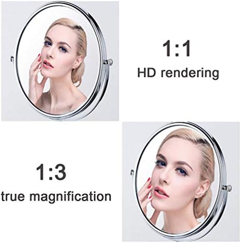 Espelho de maquiagem da vaidade com luzes, espelho de beleza de ampliação de 3x, espelho de banheiro extensível