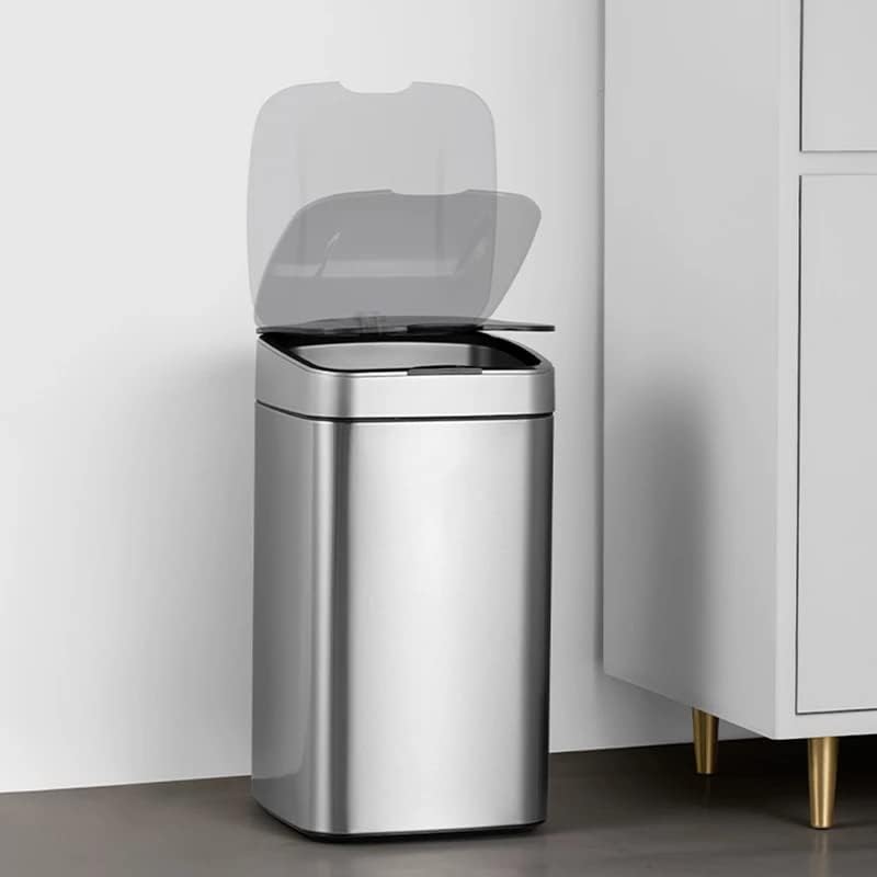 N/A Kitchen Smart Lixo pode sensor automático Lixo de aço inoxidável pode lixo automático de lixo