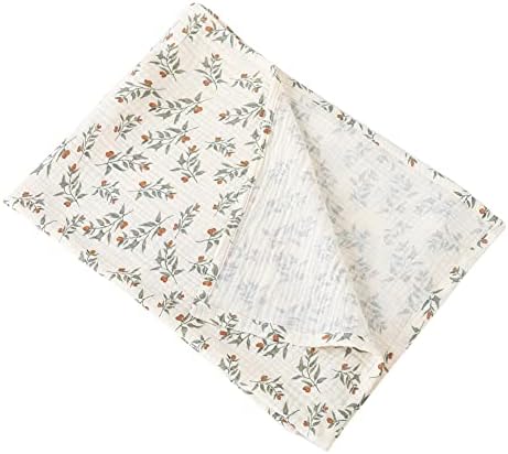 Ikasus Baby Cobertors de algodão macio recebendo cobertor Baby Swaddle Wrap Berçário floral Swaddle Wrap