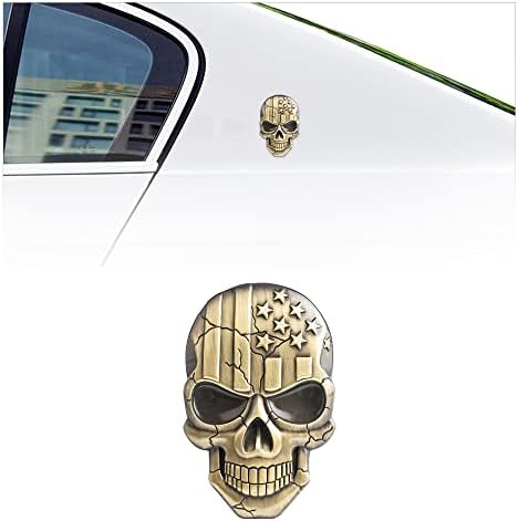 1797 Punisher Decal Metal Skull Skull Adreters Skeleton Car emblema emblema 3D Devil for Motorcycle Truck Men