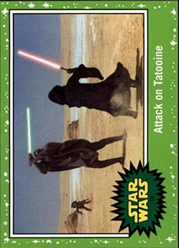 2019 Topps Star Wars Journey to Rise of Skywalker Green 55 Ataque no cartão de negociação de tatooine