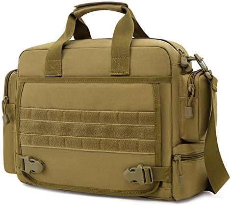 Camgo Tactical Brethercase Roda de laptop Bolsa de bolsa de ombro de estilo militar de 14 polegadas para