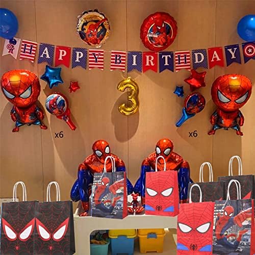 24pc Man Bags Gift Supplies Sacos de doces de decoração de festa temática Para festa de aniversário, sacolas