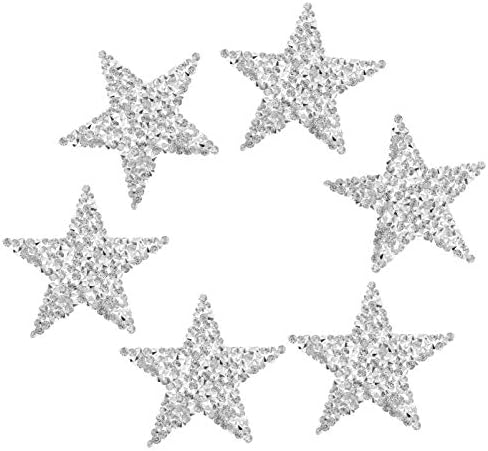 Adesivos MagicLulu 4pcs Crystal Star Applique Patches Shoes Star Shoes Patch Rhinestone Star Patches
