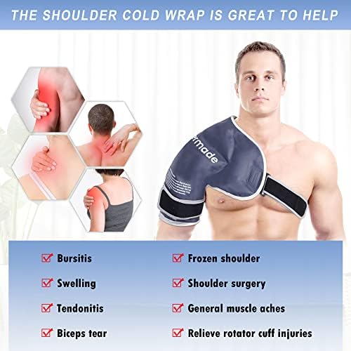Pacote de gelo do ombro, alívio da dor no ombro Rotador Rotador Terapia a frio para ombro esquerdo ou direito,
