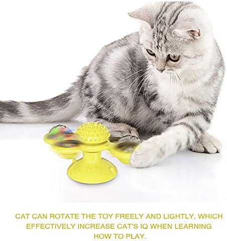 Brinquedos de gato de animais de estimação Brinquedos de gato de gato brinquedos de bola giratória para gatinhos gatos interativos provocando brinquedos de gatos engraçados brinquedos de escova de cabelo verde