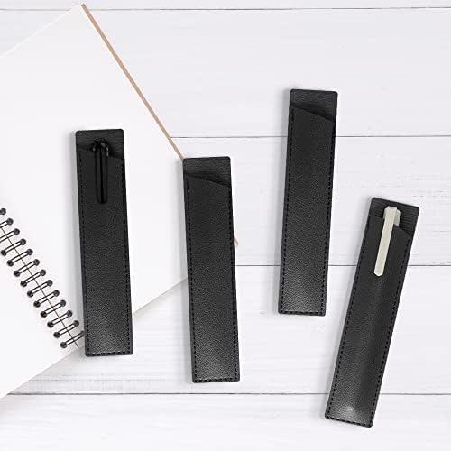 12pcs Soft PU couro de couro único Pen Case, clássico projetado e durável bolsa de caneta única, mangas