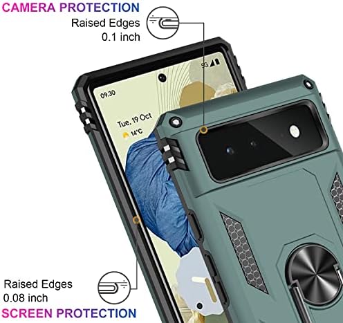 Ikazz Google Pixel 6 Case com protetor de tela, caixa de telefone de proteção para proteção pesada
