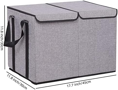 Organizador de armazenamento no peito da caixa de brinquedos outbros com flip duplo, 17,7*11,8*11,8 polegadas