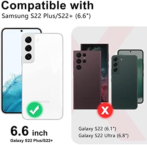 Btscase para Samsung Galaxy S22+/S22 PLUS 5G, padrão de mármore 3 em 1 Corpo de corpo inteiro