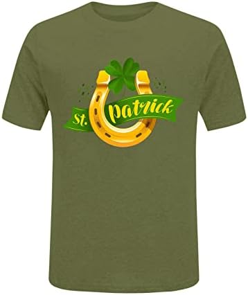 Camisa do dia de St.Patrick para mulheres camisetas soltas shamrock o pescoço tshirts tops clero impressão