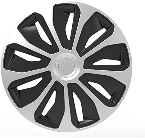 Autostyle Set Capas de roda Platina preta de 15 polegadas, prata