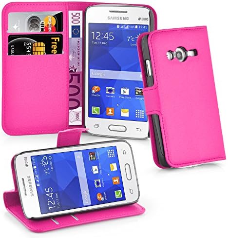 Caso Cadorabo Book Compatível com Samsung Galaxy Ace 4 Lite em rosa quente - com fechamento magnético,