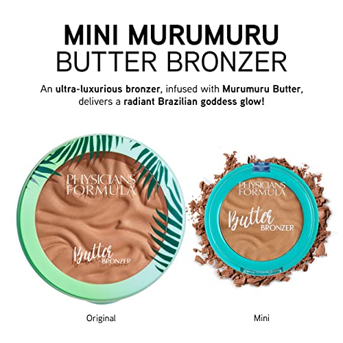 Fórmula dos médicos Mini Murumuru Manteiga Bronzer Bronzer SHIMMER MAGUE FACE, BRONZER, Dermatologista testado,