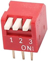 Interruptores de plug-in de inclinação de 2,54 mm do Aexit 6 Posições de 3 posições Tipo de slide Dip Outlet