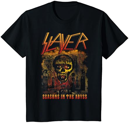 Slayer - Temporada de logotipo laranja na camiseta Abyss