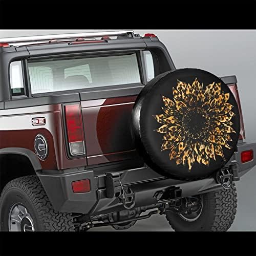Phelika cool chita de leopardo de leopardo girassol pneu protetores de rodas de capa de pneus de pneu